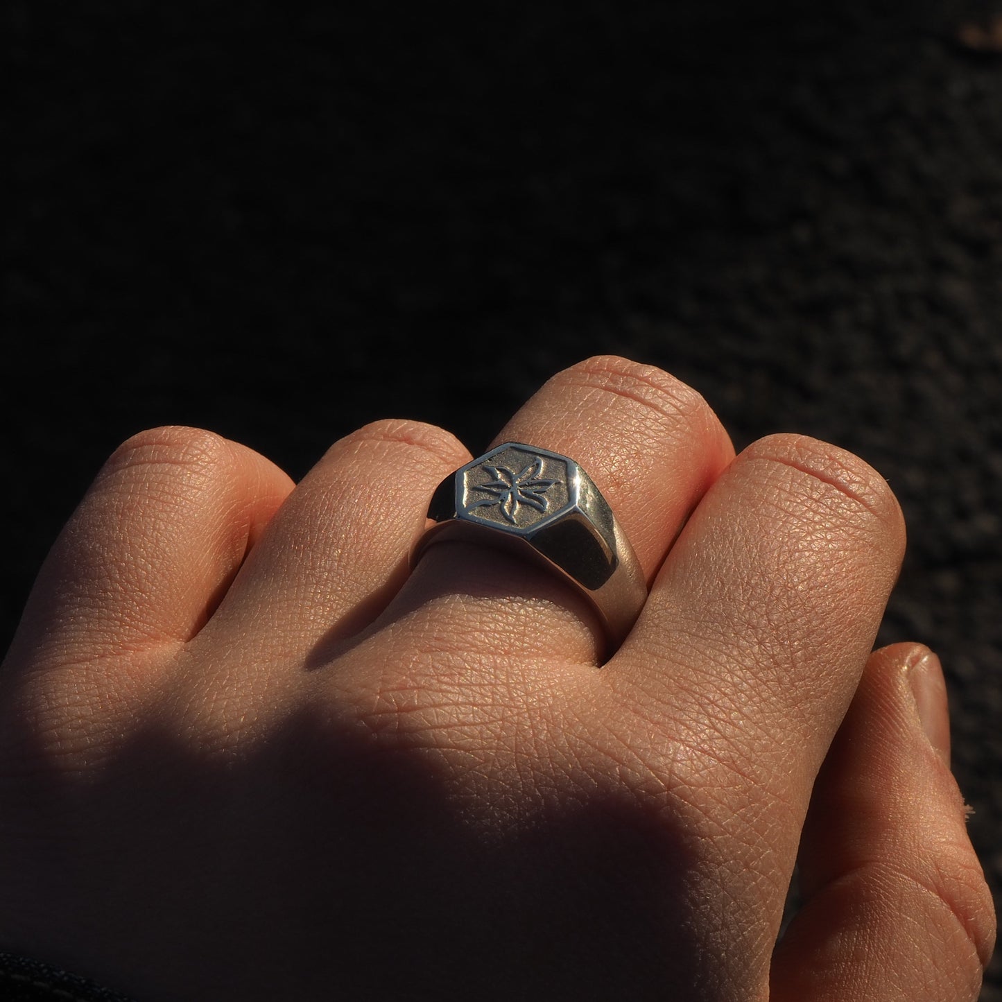 Flower Signet Ring