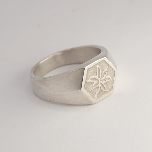 Flower Signet Ring